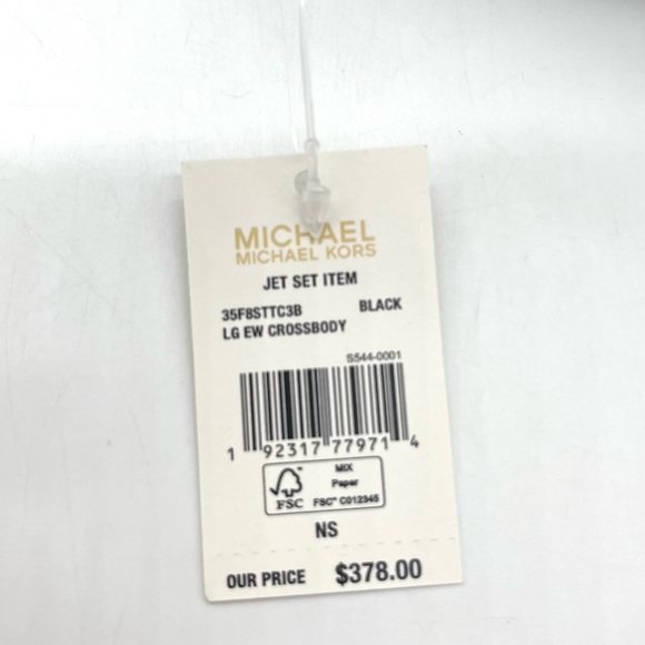 Michael Kors Large EW Chain Crossbody Bag Black - Picture 8 of 8